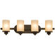 Parkdale 4 Light 30 inch Oil Rubbed Bronze Vanity Light Wall Light in White