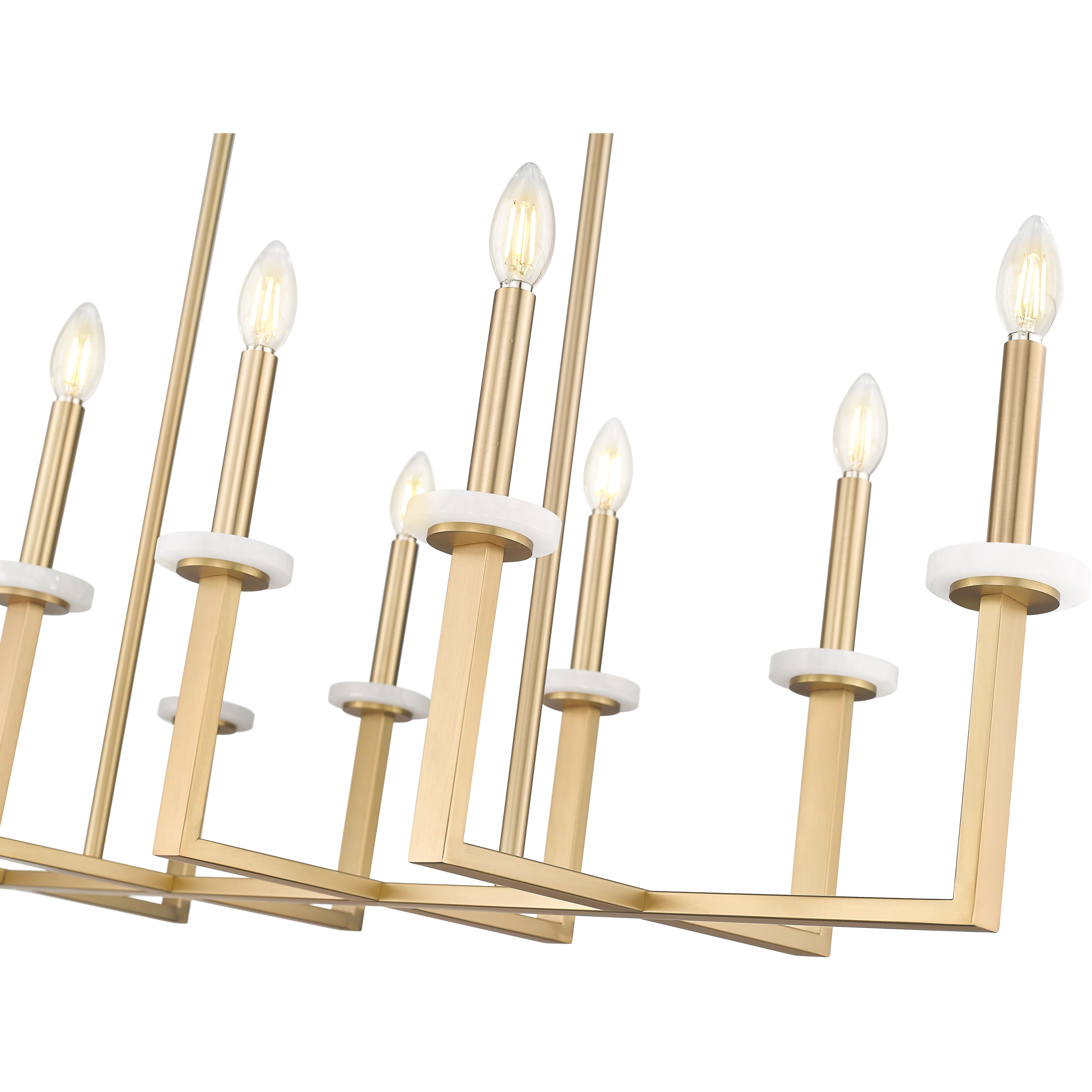 Gaultier 10 Light 44.75 inch Mondern Gold Linear Chandelier Ceiling Light in Modern Gold
