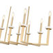 Gaultier 10 Light 44.75 inch Mondern Gold Linear Chandelier Ceiling Light in Modern Gold