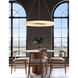 LumenAria Collection - Medley Family LED 24 inch Brushed Brass and Faux Alabaster Pendant Ceiling Light in 24" D x 24" W x 3" H, EVOLV