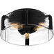 Angora 3 Light 15 inch Matte Black Flush Mount Ceiling Light