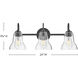 Vera LED 24 inch Black Bath Light Wall Light