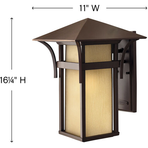 Estate Series Harbor LED 16 inch Anchor Bronze Outdoor Wall Mount Lantern, Large