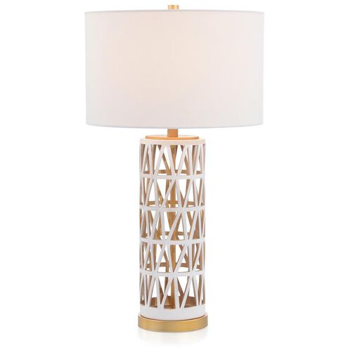Lattice Carved 29.5 inch Table Lamp Portable Light