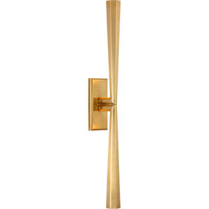 Thomas O'Brien Galahad LED 3 inch Hand-Rubbed Antique Brass Linear Sconce Wall Light