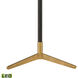Clubhouse 29 inch 9.00 watt Matte Black with Aged Brass Table Lamp Portable Light