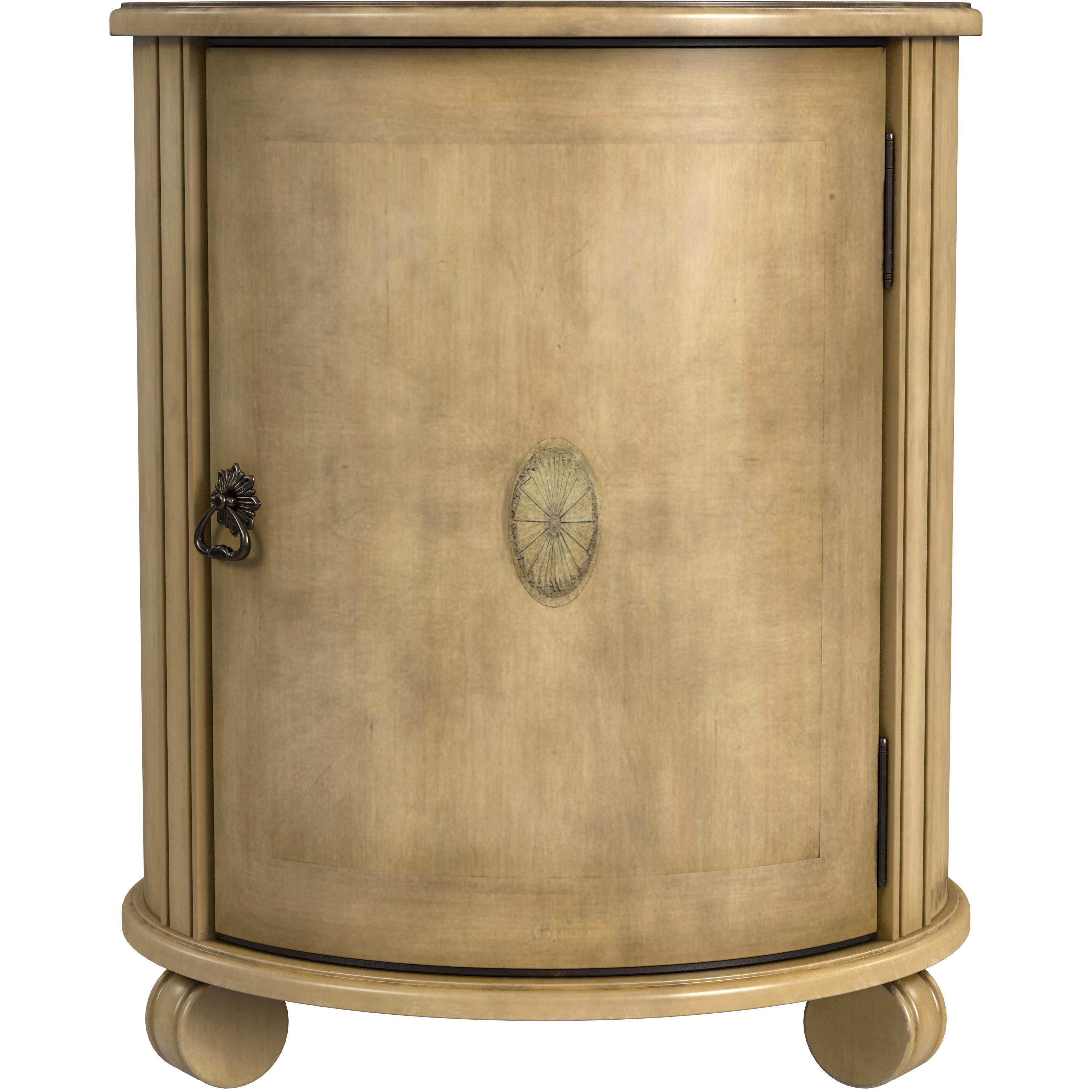 Lawrie  Drum End Table in Beige