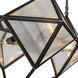 Cairo 4 Light 21 inch Ribbed Glass/Urban Bronze Chandelier Ceiling Light
