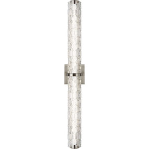 Sean Lavin Cutler LED 36 inch Satin Nickel Vanity Light Wall Light in Clear Staggered Rock