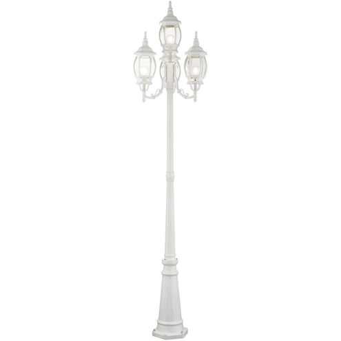 Frontenac 4 Light 93 inch Textured White Outdoor Post Light