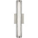 Sean Lavin Cutler LED 18 inch Satin Nickel Sconce Wall Light in Clear Crackle