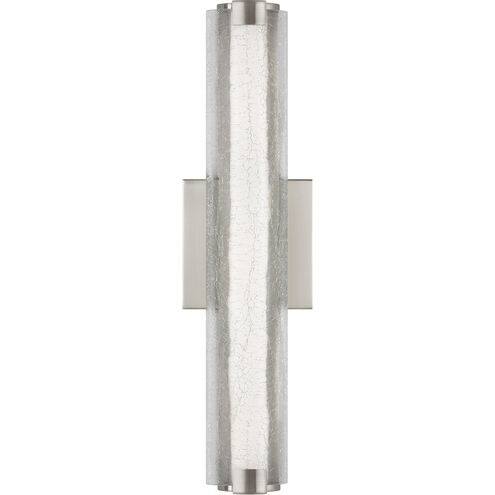 Sean Lavin Cutler LED 18 inch Satin Nickel Sconce Wall Light in Clear Crackle