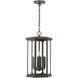 Walton 4 Light 12 inch Oiled Bronze Outdoor Hanging Lantern