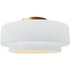 Radiance Collection - Tier 1 Light 12 inch Gloss White Semi-Flush Ceiling Light, Form+Finish+Function
