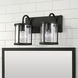 Brennen 2 Light 15 inch Black Iron Vanity Light Wall Light