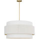 Ellen DeGeneres Belaro 6 Light 30 inch Gild Hanging Shade Ceiling Light