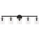 Hailie 5 Light 35 inch Flat Black Vanity Light Wall Light