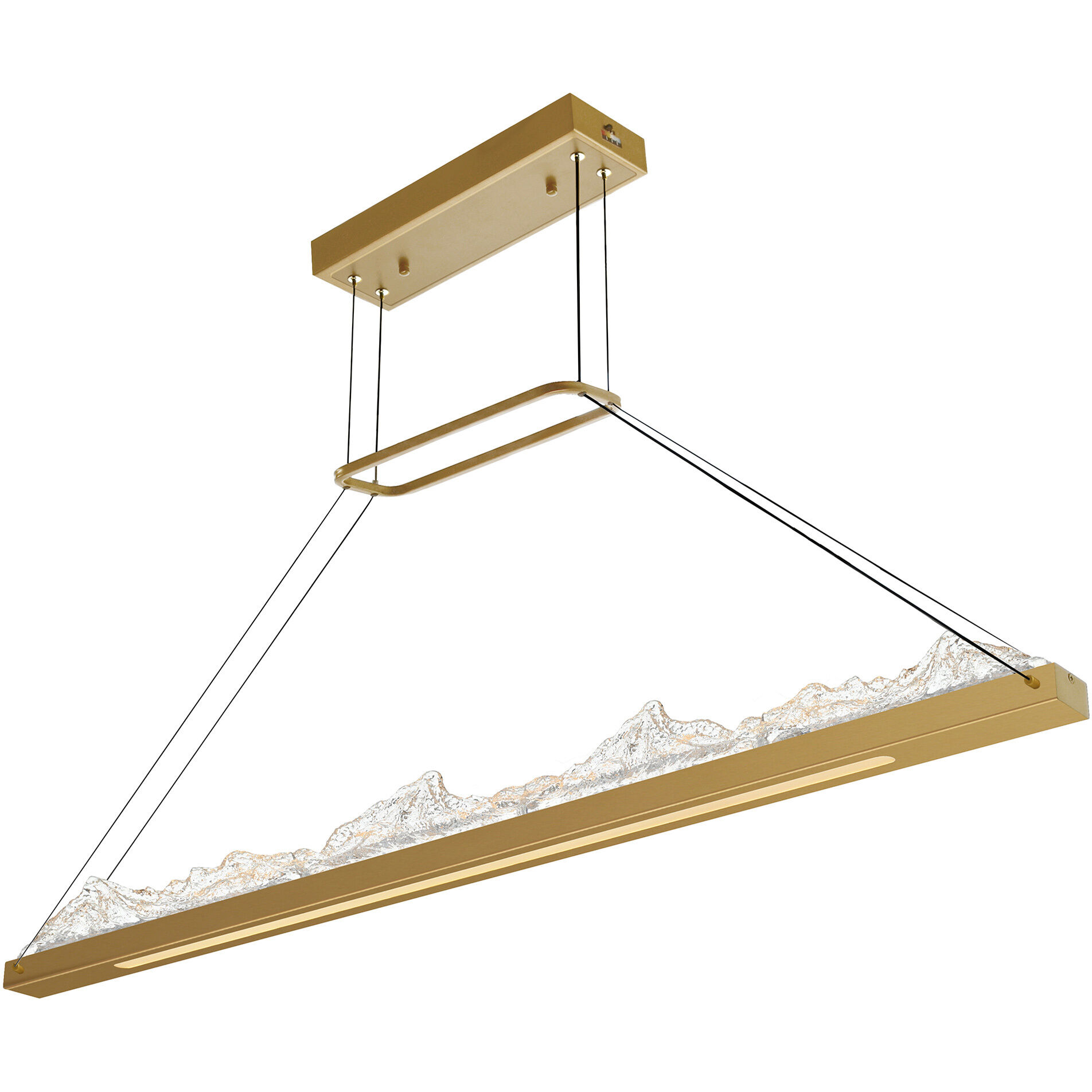 Himalayas LED 48 inch Brass Island/Pool Table Light Ceiling Light
