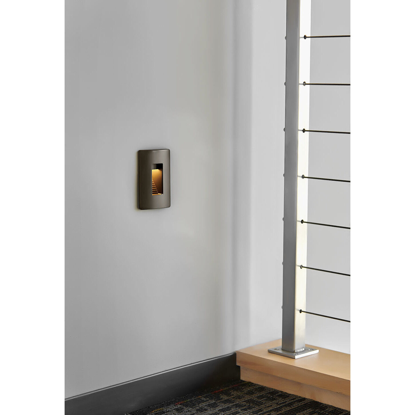 Hardy Island Luna 120v 4.00 watt Matte Bronze Landscape Step Light in 2700K, Horizontal