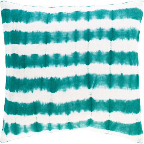 Suji 22 X 22 inch Teal/White Pillow Kit, Square