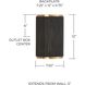 Donovan 2 Light 7.5 inch Black Stain and Matte Brass Sconce Wall Light