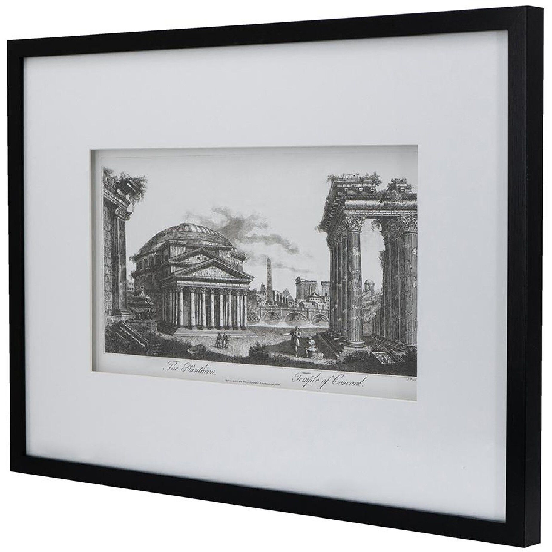 Smithsonian Black and Beige and Black Wall Art, The Pantheon Temple of Concord