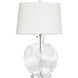 Lily 30 inch 100.00 watt Clear and White Table Lamp Portable Light