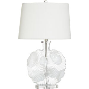 Lily 30 inch 100.00 watt Clear and White Table Lamp Portable Light