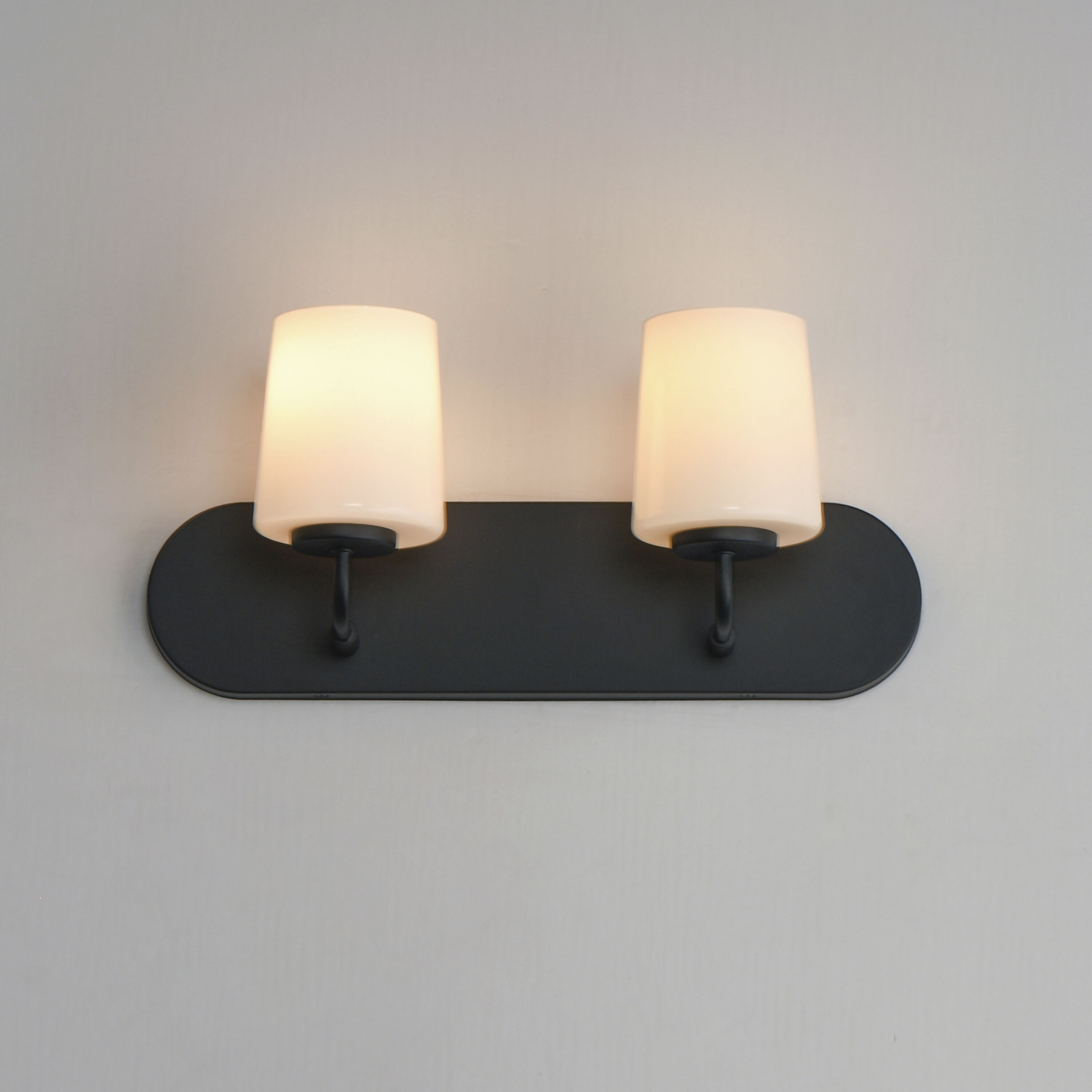 Durham 2 Light 18 inch Black Bath Vanity Wall Light