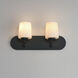 Durham 2 Light 18 inch Black Bath Vanity Wall Light