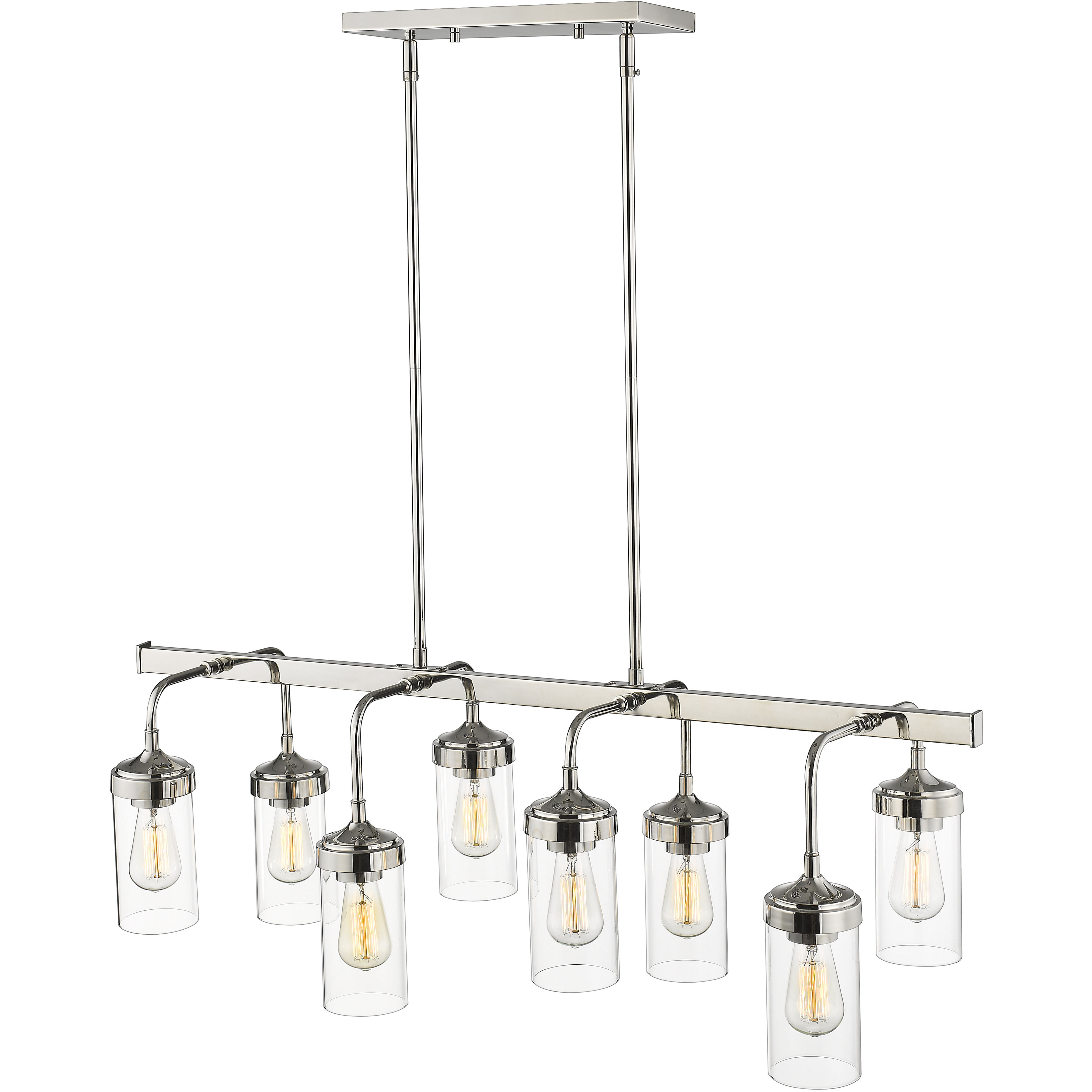 Calliope 8 Light 40 inch Polished Nickel Linear Chandelier Ceiling Light