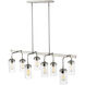 Calliope 8 Light 40 inch Polished Nickel Linear Chandelier Ceiling Light