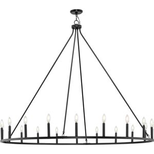 Gilliam 20 Light 61.12 inch Matte Black Chandelier Ceiling Light