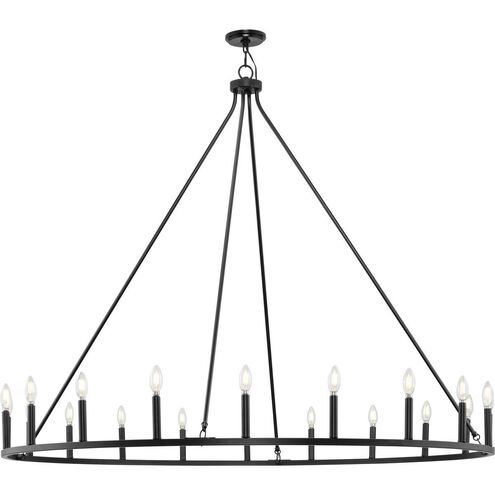 Gilliam 20 Light 61.12 inch Matte Black Chandelier Ceiling Light