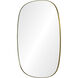 Gallegos 36 X 24 inch Brushed Brass and Clear Mirror