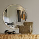 Dora 28 X 28 inch Brass with Clear Wall Mirror