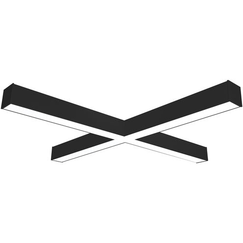 L-Line 35.88 inch Black LED Direct Linear Ceiling Light, Selectable Lumens, Selectable CCT