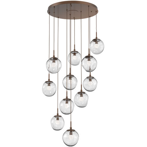 Aster LED LED Burnished Bronze Chandelier Ceiling Light, Round Multi-Pendant