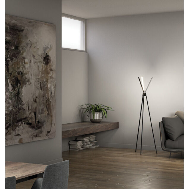 Stellar Floor 64.13 inch 14.00 watt Black Floor Lamp Portable Light, Indoor