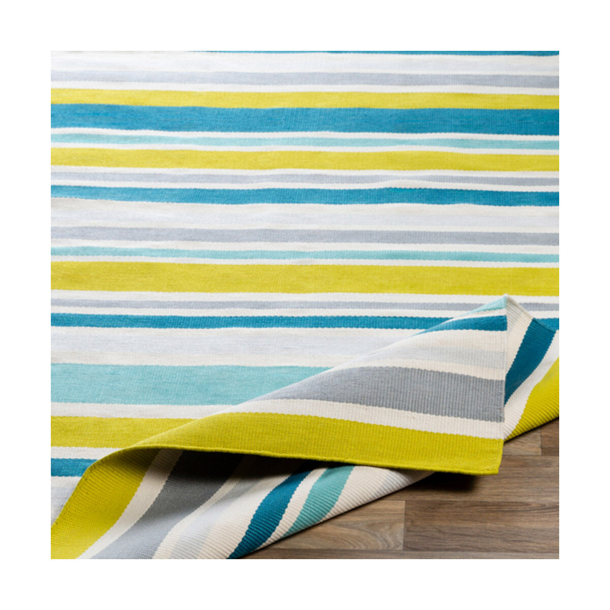 Maritime 36 X 24 inch Aqua/Ivory/Lime/Teal/Beige Indoor Area Rug, Rectangle