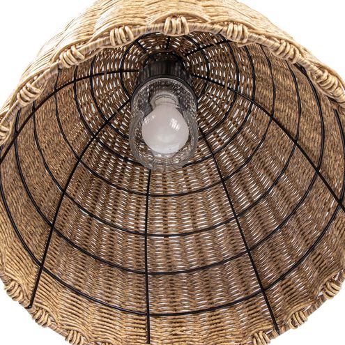 Coastal Living Beehive 1 Light 14.25 inch Natural Outdoor Pendant, Small
