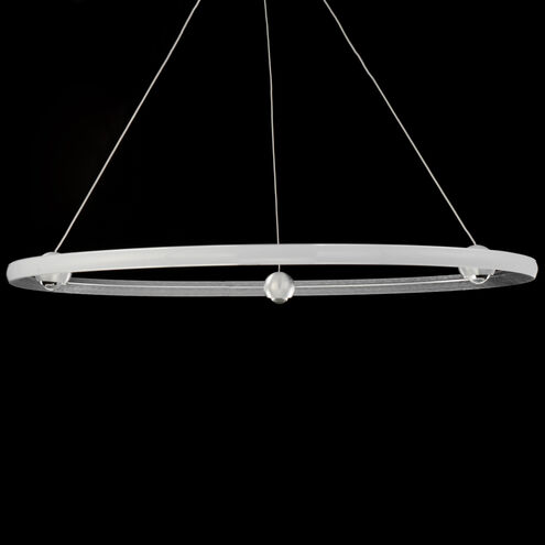 Nodes LED 32 inch Brushed Aluminum Ring Pendant Ceiling Light