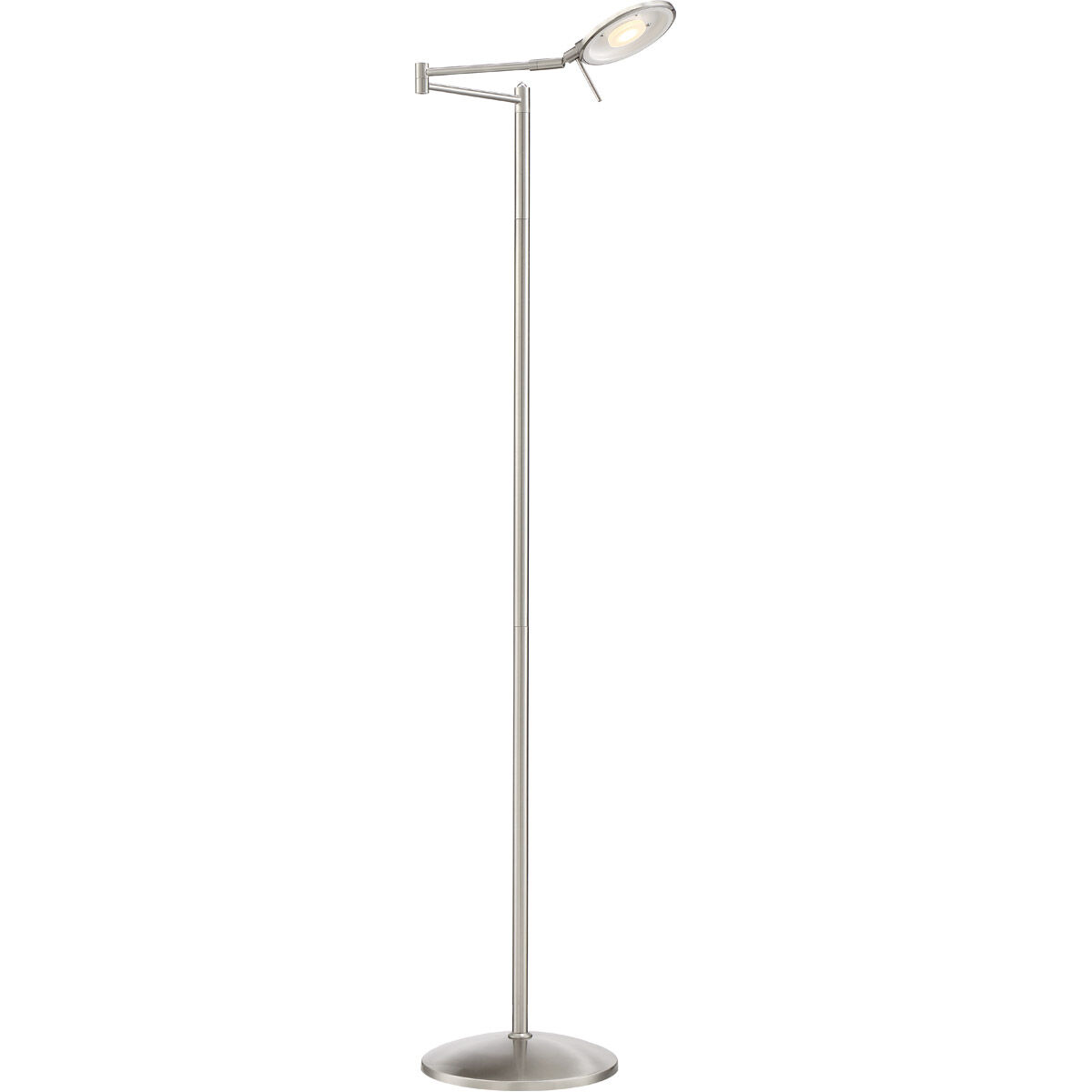 Dessau Turbo 10 inch 10 watt Satin Nickel Floor Lamp Portable Light