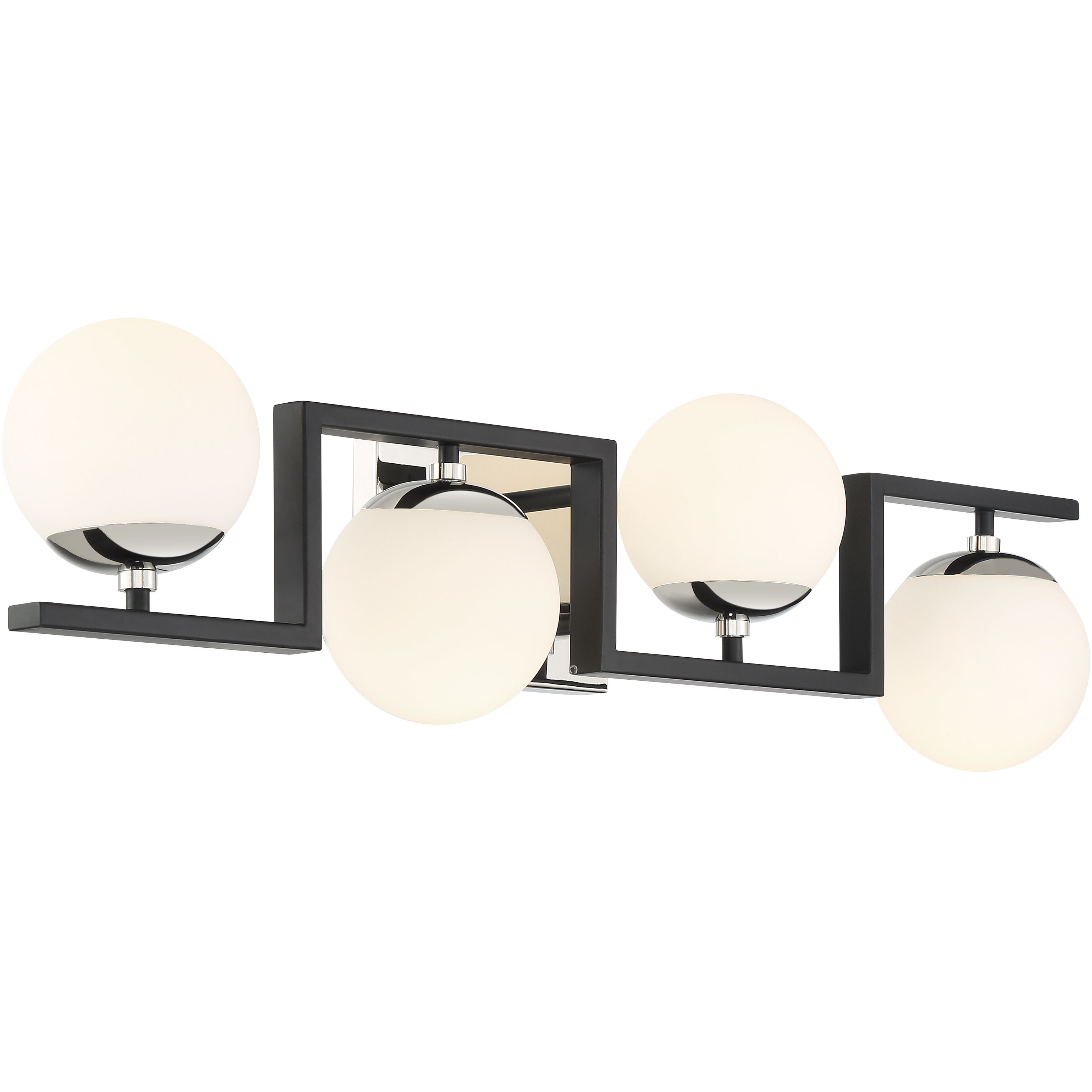 Alluria II 4 Light 31 inch Coal With Polished Nichel High Bath Light Wall Light