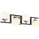 Alluria II 4 Light 31 inch Coal With Polished Nichel High Bath Light Wall Light
