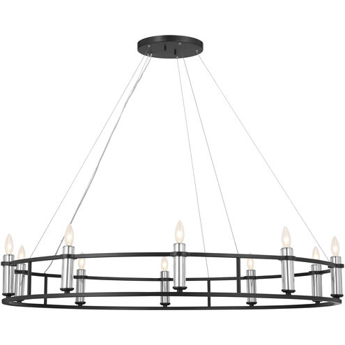 Rosalind 10 Light 50 inch Black Chandelier Ceiling Light