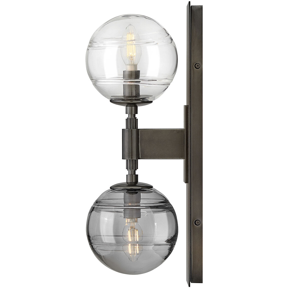 Oberon 2 Light 7 inch Black Oxide Sconce Wall Light