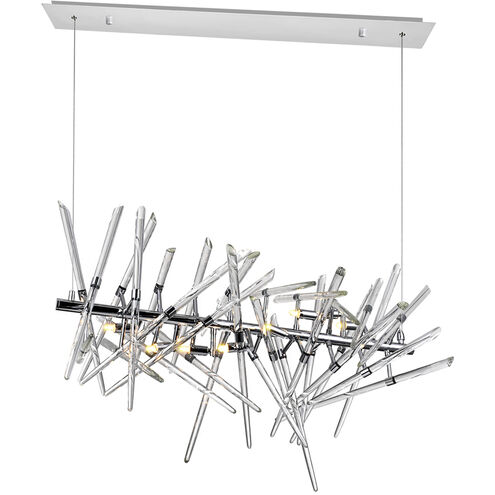 Icicle 9 Light 37 inch Chrome Island/Pool Table Light Ceiling Light