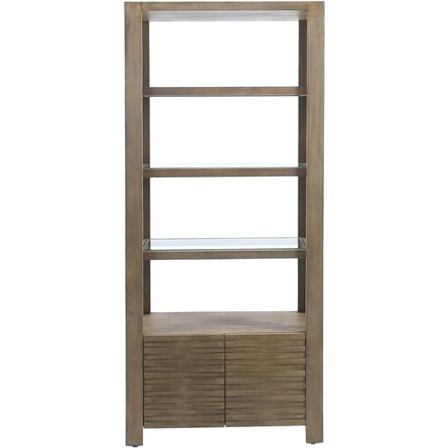 Markham Brown with Clear Bookshelf