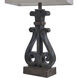Brampton 13 inch 100 watt Distressed Blue and Oatmeal Table Lamp Portable Light